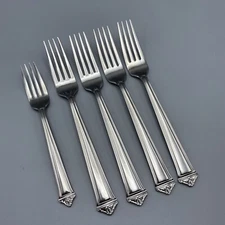 Sabatier LOUVRE Stainless Flatware 5pcs Dinner Forks Salad Replacement