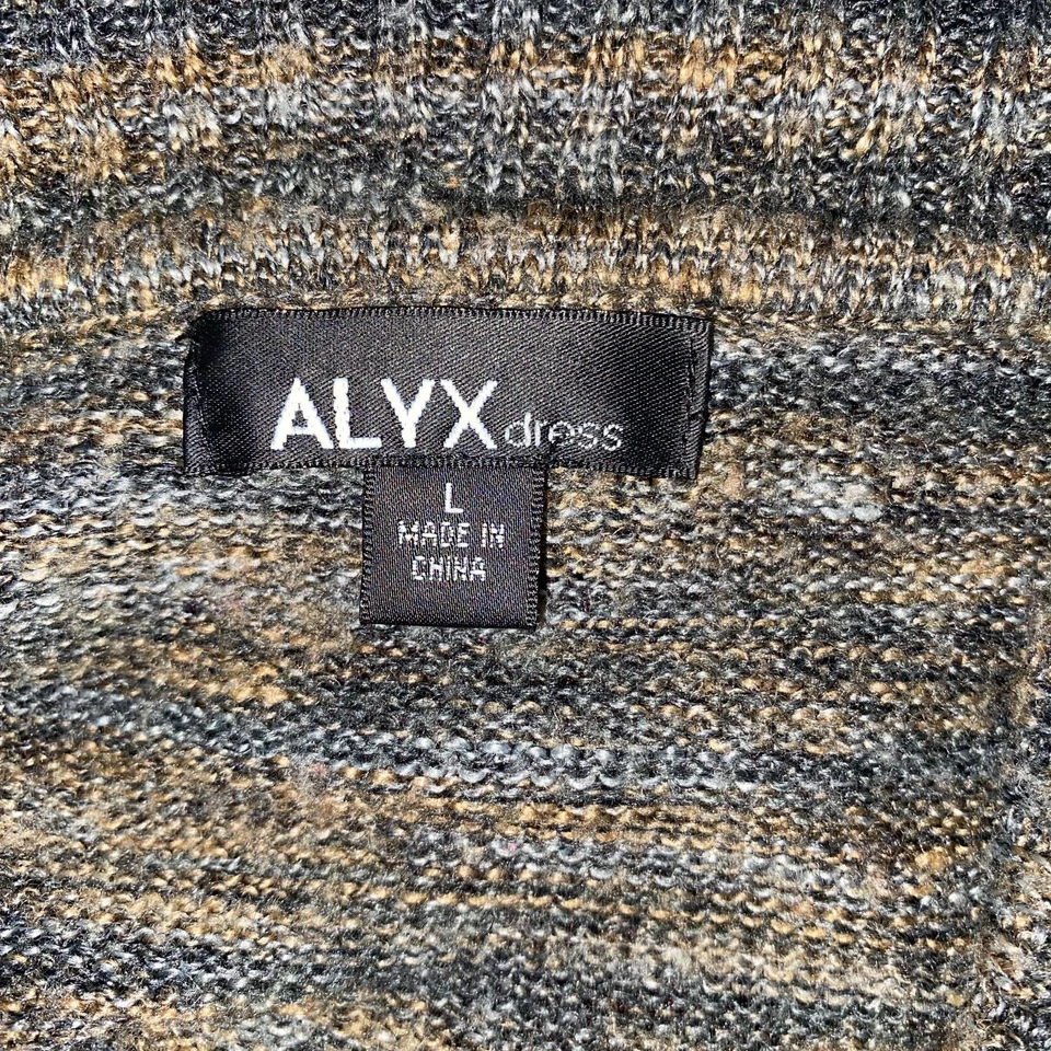Alyx платье женщин большой серый коричневый мраморный воротник карманы кнопка свитер - Изображение 3 из 4