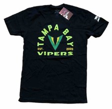 XFL Tampa Bay Vipers Green Logo Black T-Shirt Mens Small NWT New Football