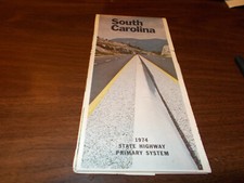 1974 South Carolina State-issued Vintage Road Map