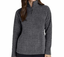 Eddie Bauer Womens' 2XL Charcoal 1/4 Zip Fleece Jacket