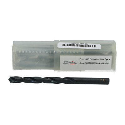 Opsial 48460496 Twist Drill HSS DIN 338 7.8MM New NFP (5pcs)