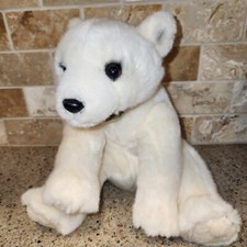 Miyoni Polar Bear Plush by Aurora Sitting Cream Colored 8  Stuffed Animal Toy