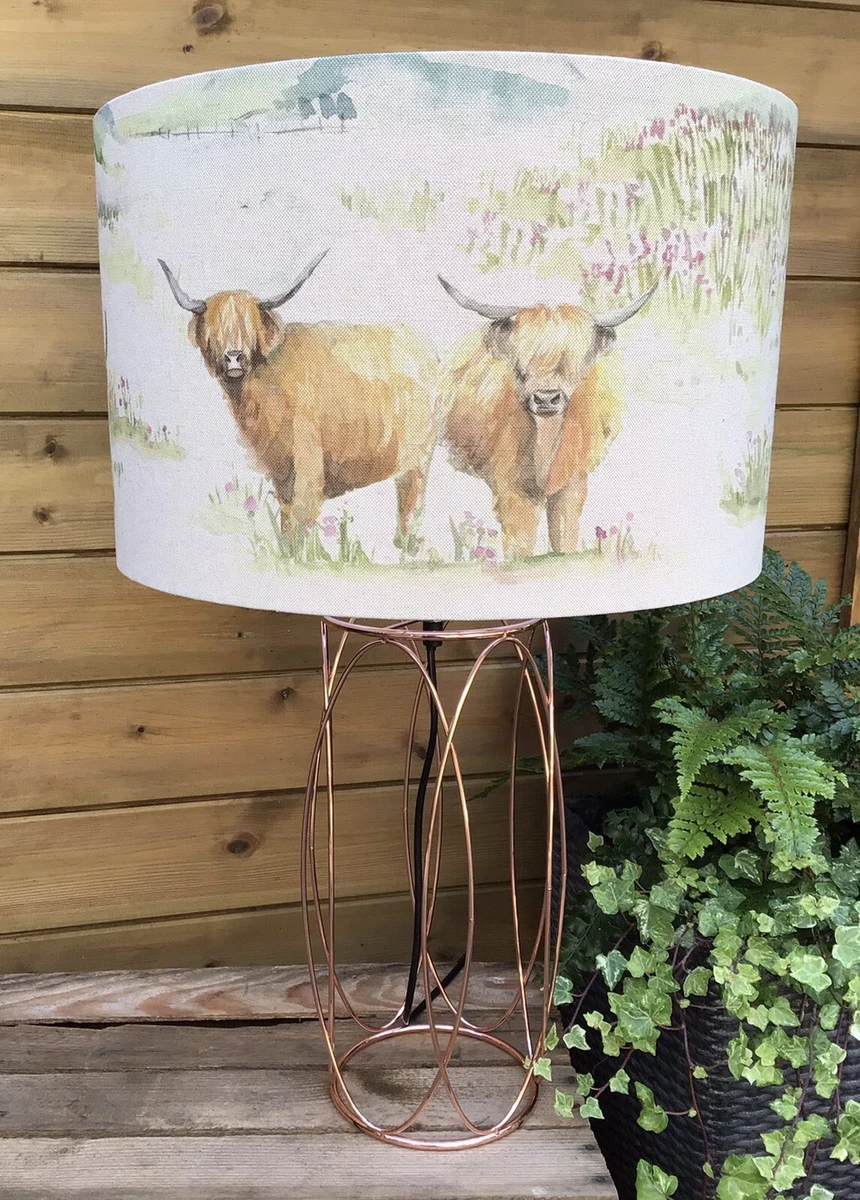 Large copper sales table lamp