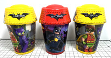 McDonald's 2017 Happy Meal Lego Batman Movie Cups Lot of 3 Riddler Batgirl Robin