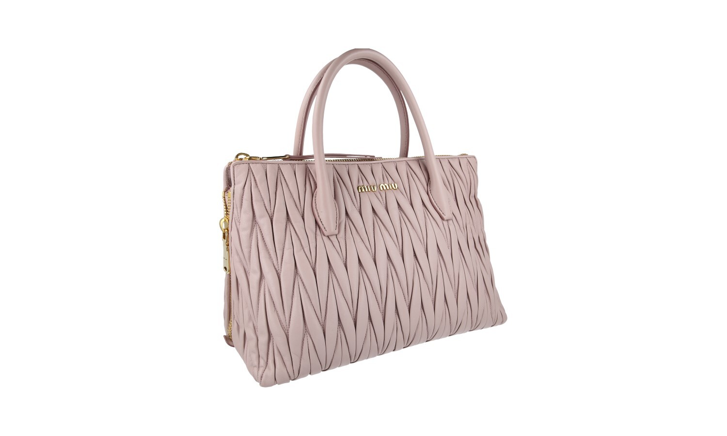Authentic MIU MIU Leather Matelasse Shoulder Bag 5BB020 N88 F010F image 2