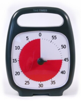 Time Timer PLUS anthrazit 60 Minuten visueller akustischer Kurzzeitwecker ADHS