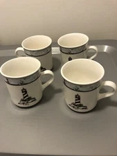 LIGHTHOUSE MUGS TOTALLY TODAY MUGS COASTAL LIGHTHOUSE MUGS SET OF 4