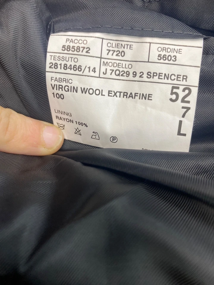 Blazer Corneliani Para Hombres 52L Negro Lana Virgen Extra Fino Abrigo Deportivo Chaqueta Italia Foto 4 de 4