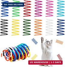 60 PCS 12 Colors Cat Spring Toys, Cat Spiral Springs for Indoor Cats, Kittens To