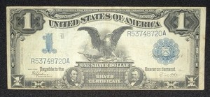 1899 $1 Silver Certificate Black Eagle Banknote Circulated Uncertified