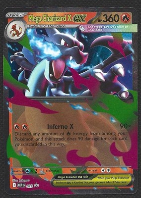 Pokemon Mega Charizard X ex 029 Mega Evolution Holo Black Star Promo Near Mint