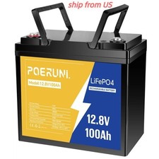 100 NEW 12V 100Ah LiFePO4 Lithium Battery for Deep Cycle RV Marine Off-Grid Car