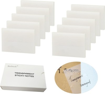 Transparent Stiy Notes 200 Sheets, in Clear Stiy Notes, See Through