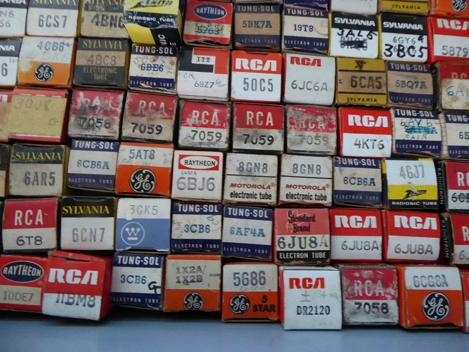 1000 x RÖHREN  "  RCA, GENERAL ELECTRIC, SYLVANIA 12AU6, OA2, 12CU5    " - Bild 2 von 4
