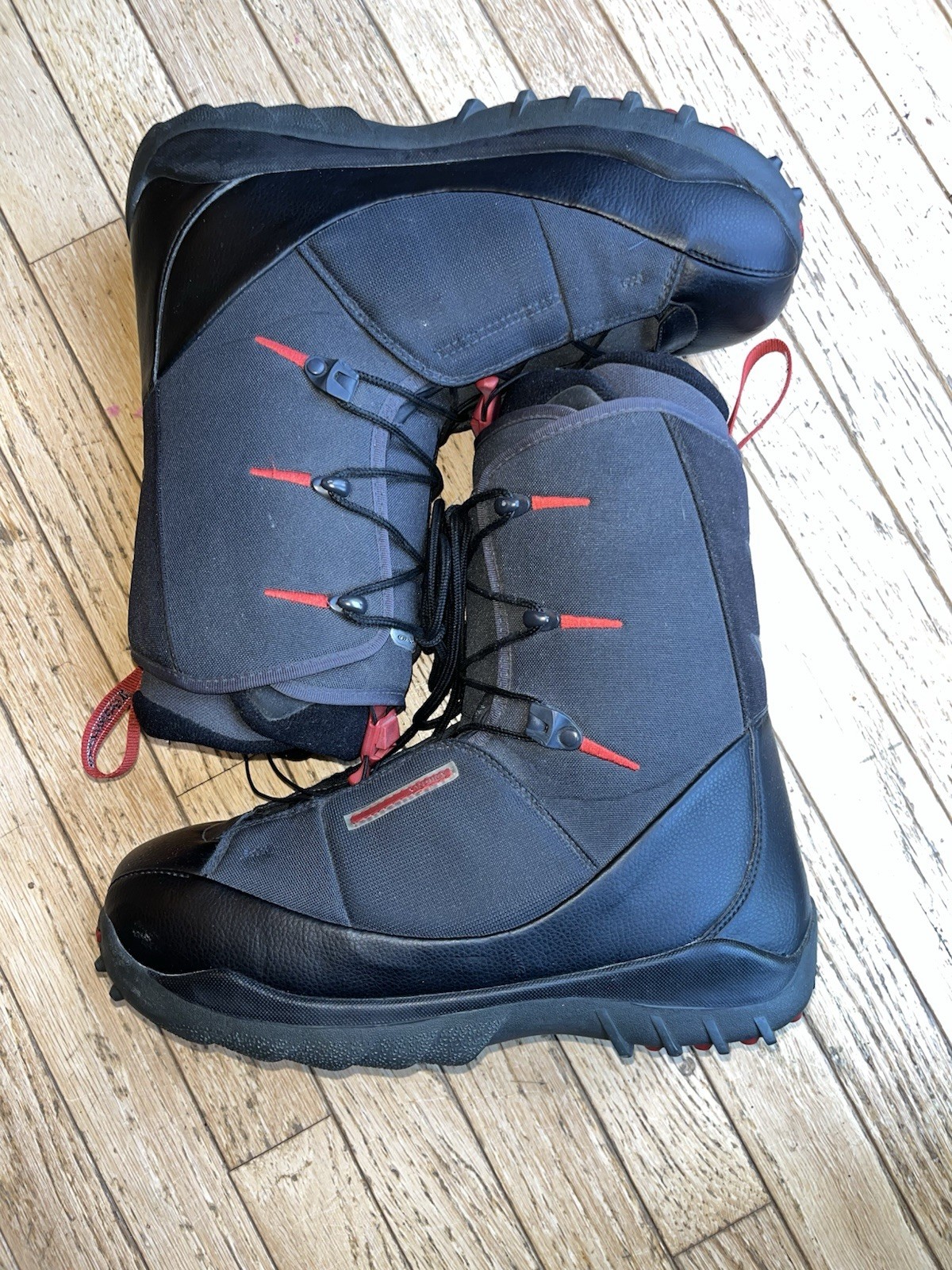 Salomon Stivali Snowboard Symbio Thermicfit Uomo Taglia 10 5 – Nero Rosso Ottime Condizioni!