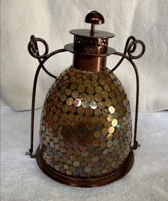 Vintage PartyLite Global Fusion Mosaic Glass Lantern Candle Holder Retired P9238