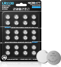 LR1130 AG10 Battery 24 Pack, 1.5V Long-Lasting 189 389 LR54 V10GA Alkaline Butto