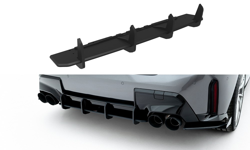Diffuseur arriere central Maxton Street Pro BMW M135i F70 noir spoiler extension