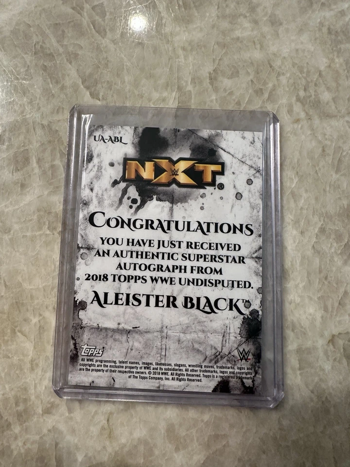 2018 Topps WWE Undisputed Autographs Aleister Black RC Auto /199 ROOKIE RARE - Image 4 of 4