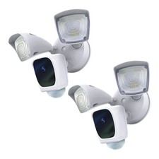 Home Zone Security Bright LED Security Flood Light With 1080p Wi-Fi Camera 2 Set
