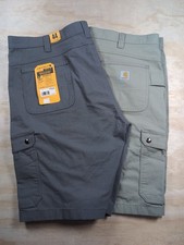 2x NWT Carhartt Rugged Flex Relaxed Fit Ripstop Cargo Shorts BS4727-M Mens 44