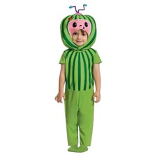 Cocomelon Baby Melon Halloween Costume Jumpsuit  Headpiece Size 3T-4T Medium