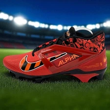NEW Nike Alpha Menace Pro 4 Football Cleats Men 11.5 Picante Red FQ3984-600