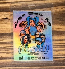 HED PE Just Say No 2001 Tour All Access Laminate Pass (hed) P.E. Nu Metal *RARE*