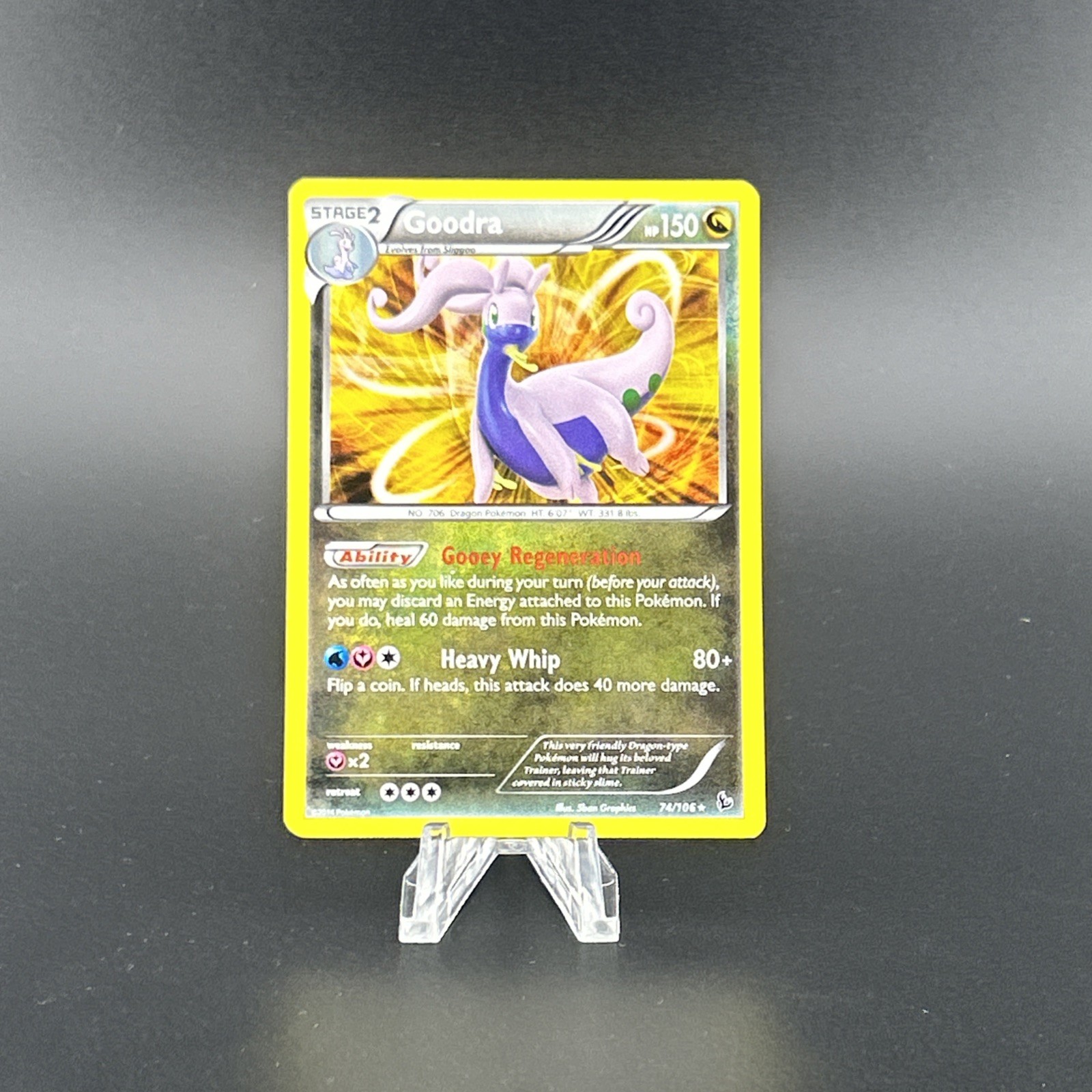 Goodra 74/106 Holo Rare Flashfire Pokemon Holo Lightly Played
