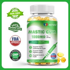 Natural Mastic Gum 1000mg Non GMO/Gluten Free Support Digestive Health 60 Caps