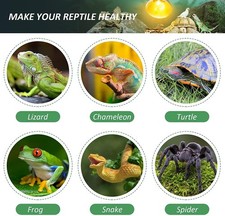 100W Reptile Heat Lamp Bulb Full Spectrum UVA UVB Sun Light for Reptile
