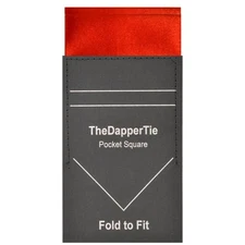 TheDapperTie - Men's Solid Flat Double Toned Pre Folded Pocket Square on Card
