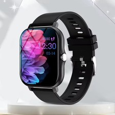 Smart Watch Wireless Call Fitness Tracker Music Control 45.2mm Black