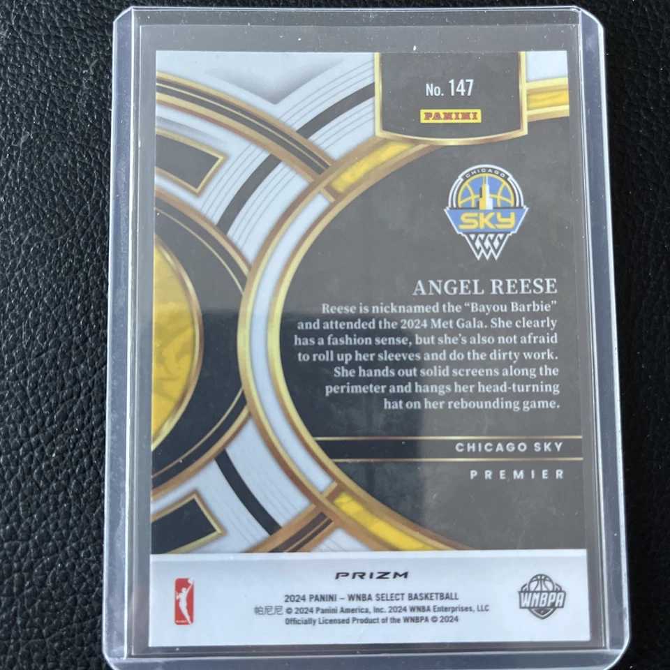 2024 Panini Select WNBA Silver Prizm Rookie Angel Reese #147 Sky RC - Image 2 of 2