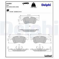 Bremsbelagsatz Scheibenbremse DELPHI LP3850 für RENAULT AUSTRAL SYMBIOZ CAPTUR 2