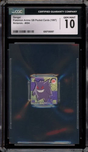 Pokemon Gengar Pokemon Anime GB Pocket Cards Nintendo #094 CGC 10 Gem Mint
