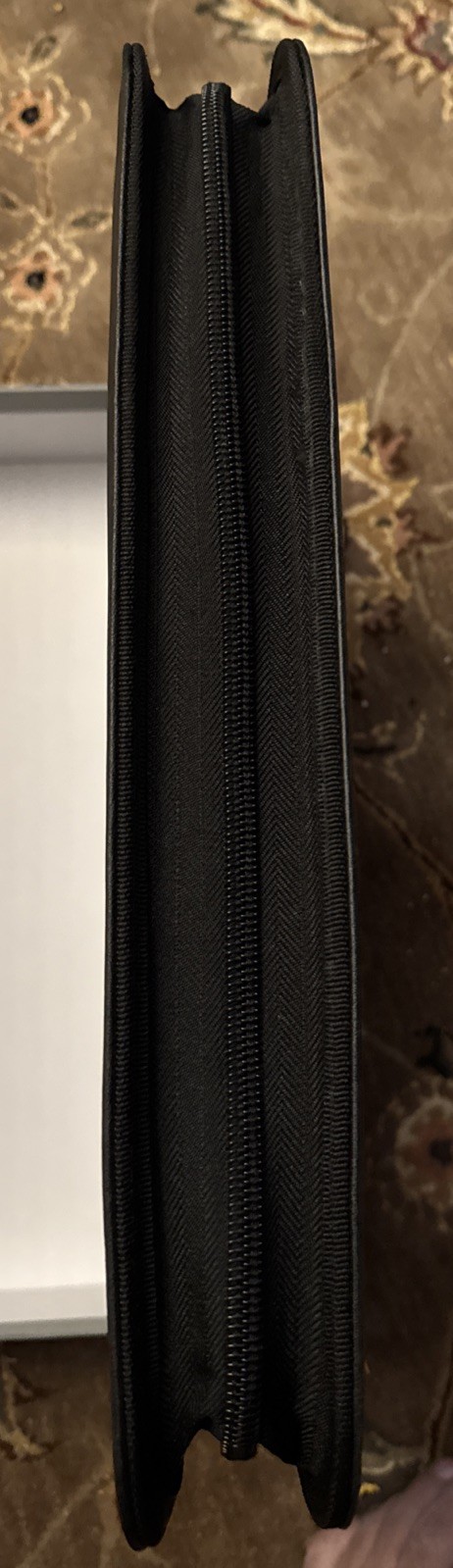 Forevermore Portfolios Padfolio Binder Black, Black Zippered