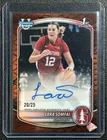 LARA SOMFAI 2025-26 BOWMAN CHROME REPTILIAN ORANGE REFRACTOR AUTO PROSPECT 20/25