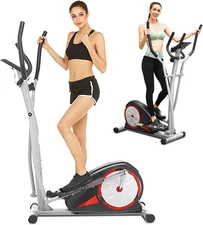 Elliptical Exercise Machine with Hyper-Quiet Magnetic Driving System&LCD Monitor