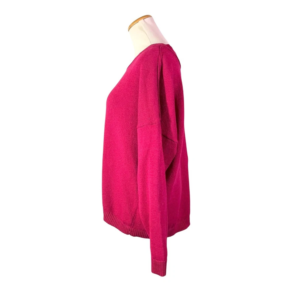 J. Jill Size M Pink Drop-Shoulder Pullover Sweater - Image 4 of 4