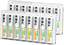 Rechargeable AAA Batteries 16-Counts Ready2Charge 1100Mah 1.2V Ni-Mh Battery