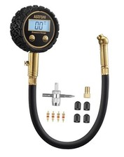Tire Pressure Gauge for Cars with Backlit LED, Solid Brass with 3-250PSI