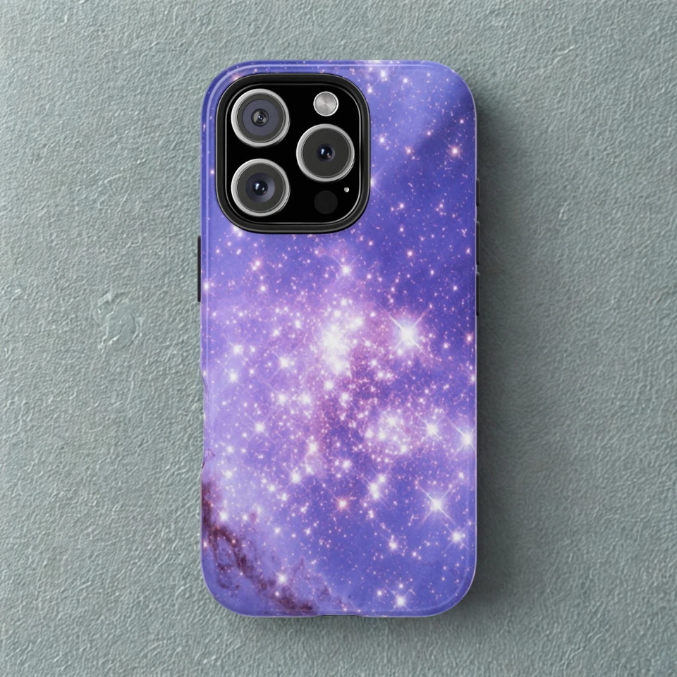 Funda Teléfono Galaxy Púrpura Brillante Resistente A Prueba de Golpes iPhone Modelo 17/16/15/14 Foto 4 de 4