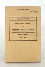 Military Intelligence Foreign Conventional Signs & Symbols July 7 1942 FM 30-22