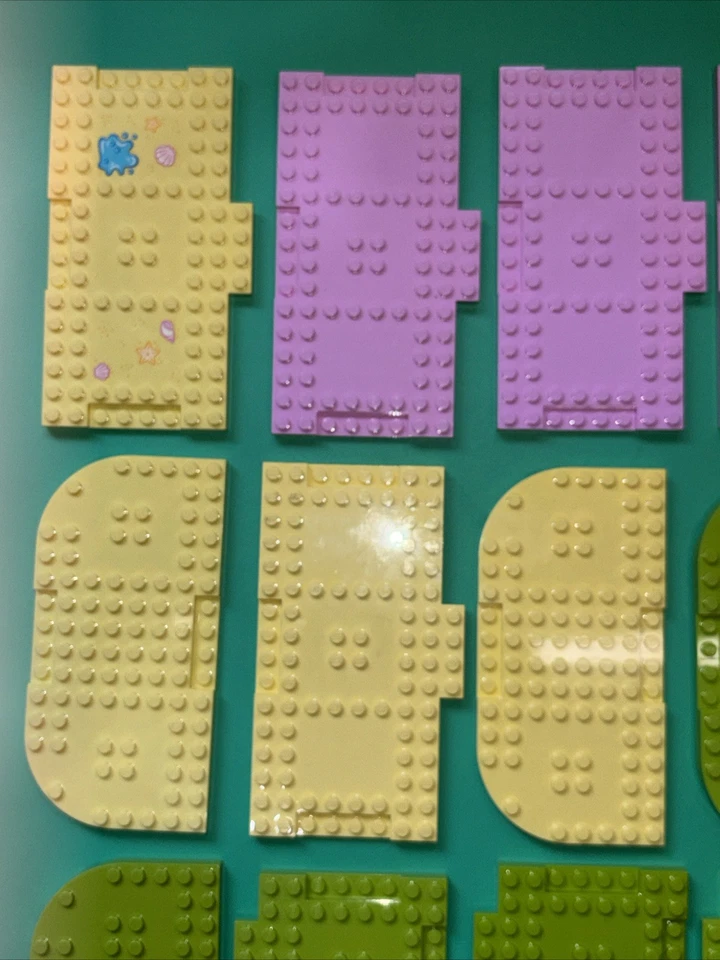 Lego 18922 15624 Pink Yellow Lime Green Lavender 8x16 8x8 Plate 1x4 Lot Of 20 - Image 2 of 4