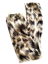NWT TALBOT'S Scarf Ivory Brown Black Gray Animal Print Shawl Wrap 22" x 70"