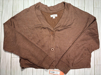 Colsie Ribbed Loungewear Crop Sweater Size S