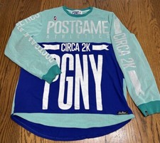 Post Game Racing Allover Teal Crewneck Y2K Vintage Pgny Size 2xL