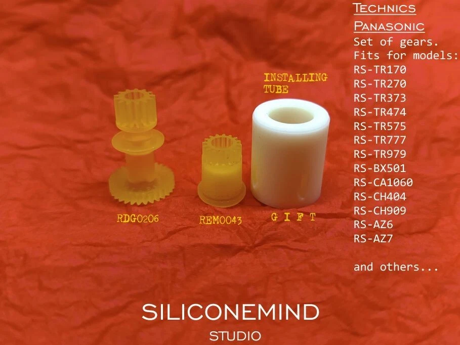 Technics / Panasonic . Set of repair gears  REM0043, RDG0206 + installing tube. - Image 4 of 4